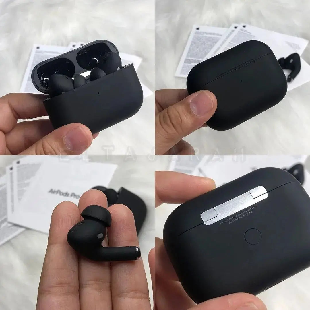 Latest AirPods Pro 2nd Generation Titanium Black Buzzer Edition, Wireless Earbuds, Bluetooth 5.0, Premium Quality and Sound CH MART